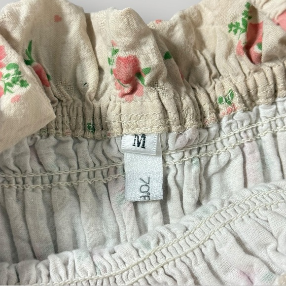 70F/20C Floral Print Puff Sleeves Vintage Cottagecore Ruffles Midi Dress Sz M - Picture 5 of 14